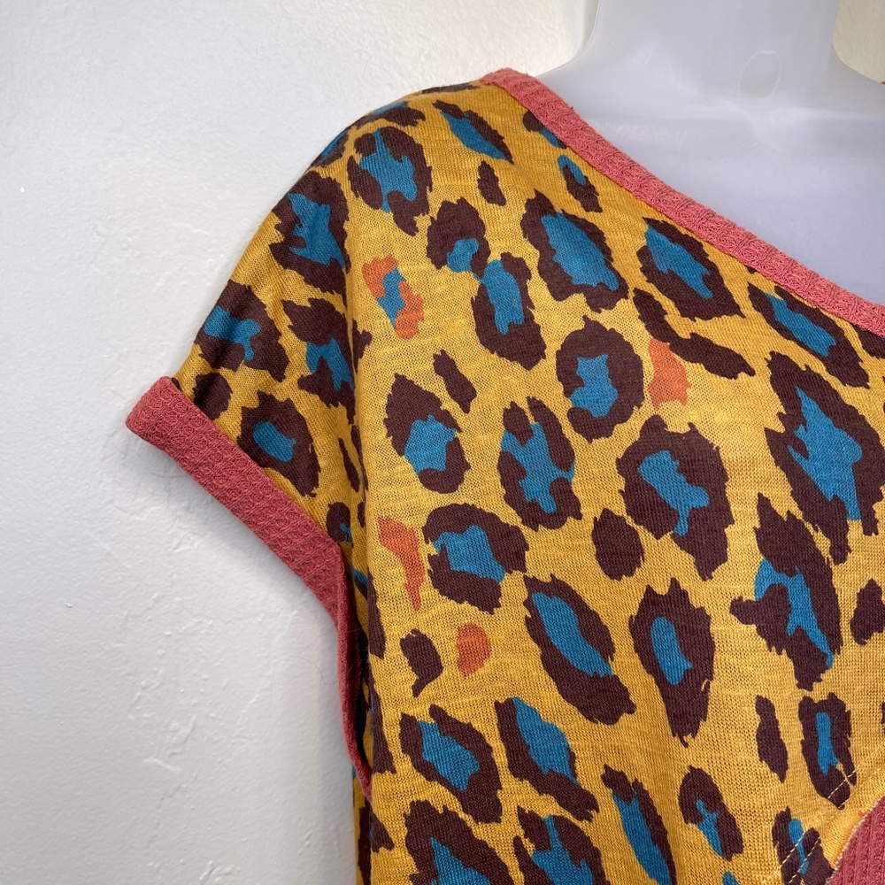 Umgee | Leopard Print Color Block Waffle Knit Rol… - image 7